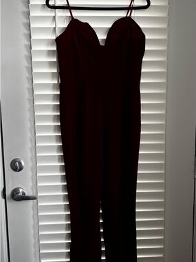 Amazon Women's Burgundy Spaghetti-Strap Jumpsuit